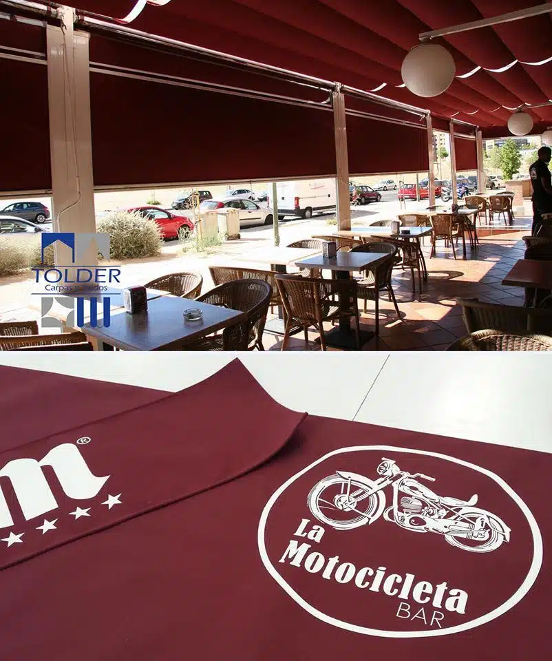 10536547 846334758711546 7751982476120858025 o Toldo plano con cortinas rotuladas
