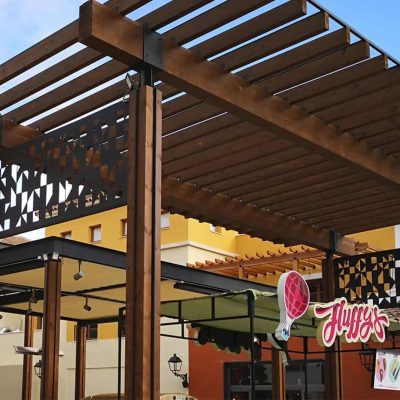 CC Plaza Mayor pérgola entrada 1, Tolder