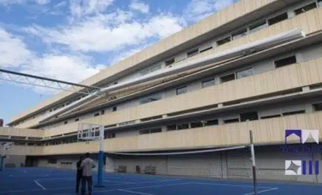 Toldos planos motorizados colegio Newman Tolder